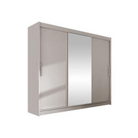 KLEIDERSCHRANK Aston I - Kaschmir/Silberfarben, Holzwerkstoff/Kunststoff (250/215/58cm) - MIRJAN24