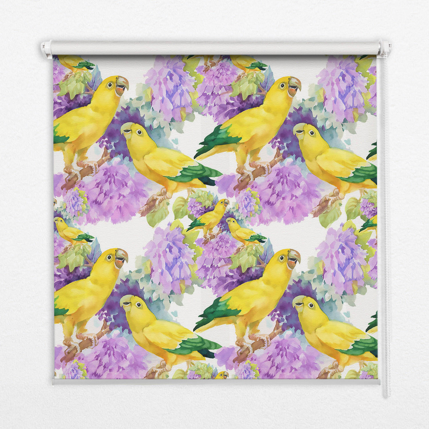 TULUP VNITŘNÍ roleta - okenní roleta - roleta - 130x140 cm - Žlutí papoušci