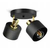 DECKENLEUCHTE BLACKSPOT - Goldfarben/Schwarz, Metall (30/30/20cm) - kiki design