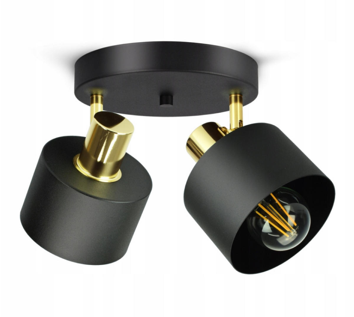 DECKENLEUCHTE BLACKSPOT - Goldfarben/Schwarz, Metall (30/30/20cm) - kiki design