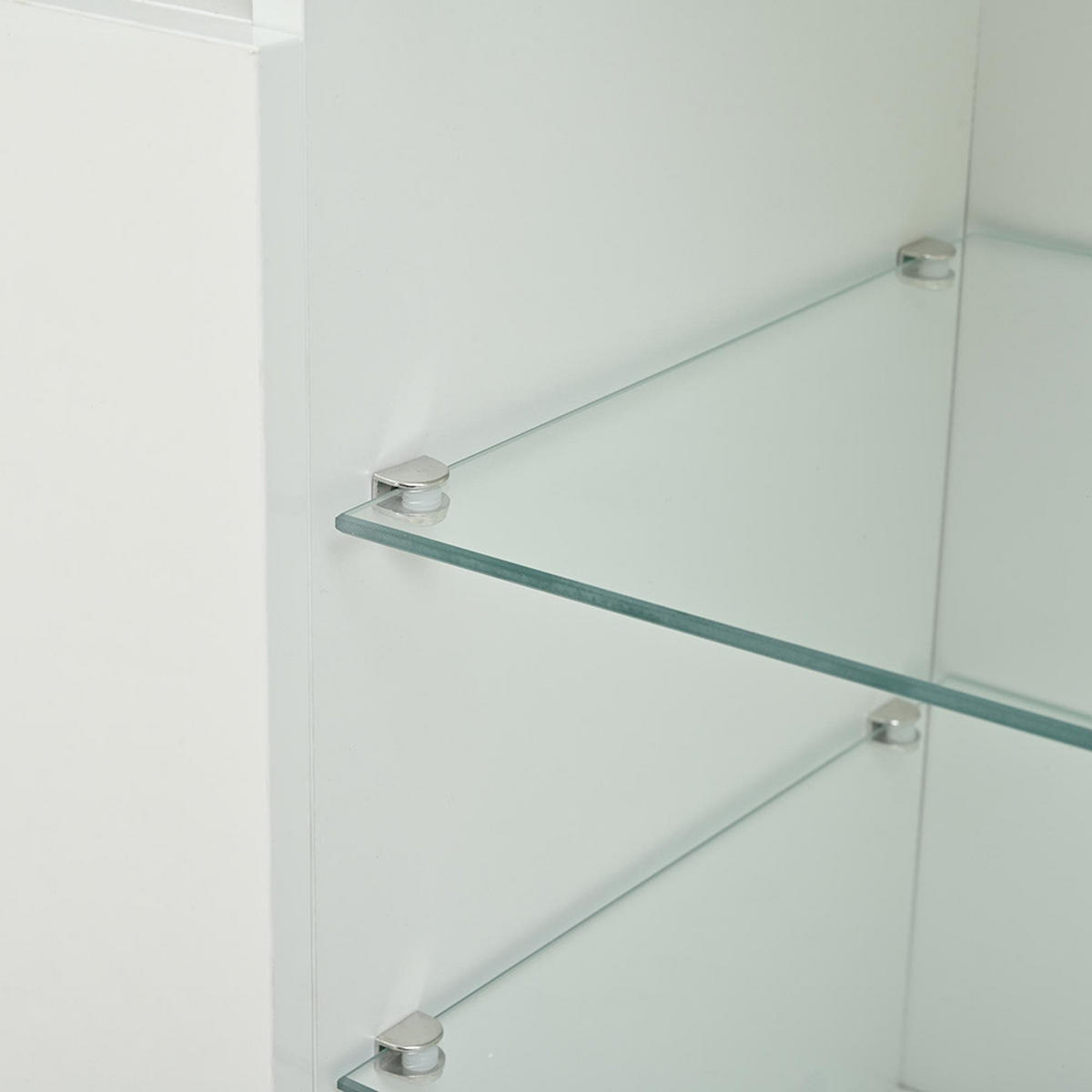 SIDEBOARD mit LED in 155.5 x 35 x 72 cm,Weiß - Weiß, Holzwerkstoff (35/72/155.5cm) - KOMHTOM