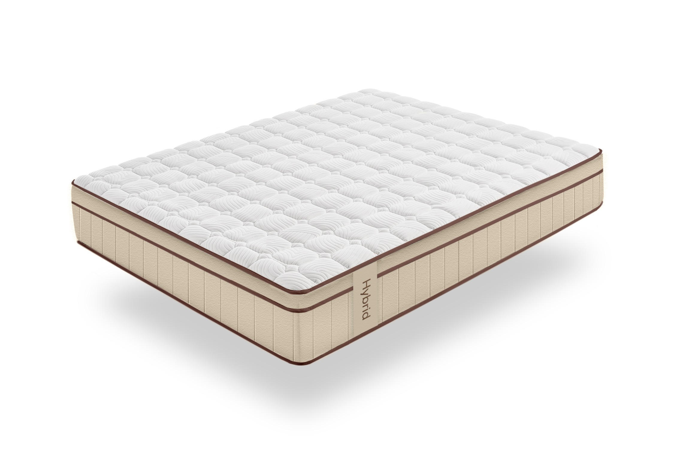 MATRATZE Hybrid Braun 25 cm - 160X200 cm - Beige, Textil (160/200cm) - Moonia