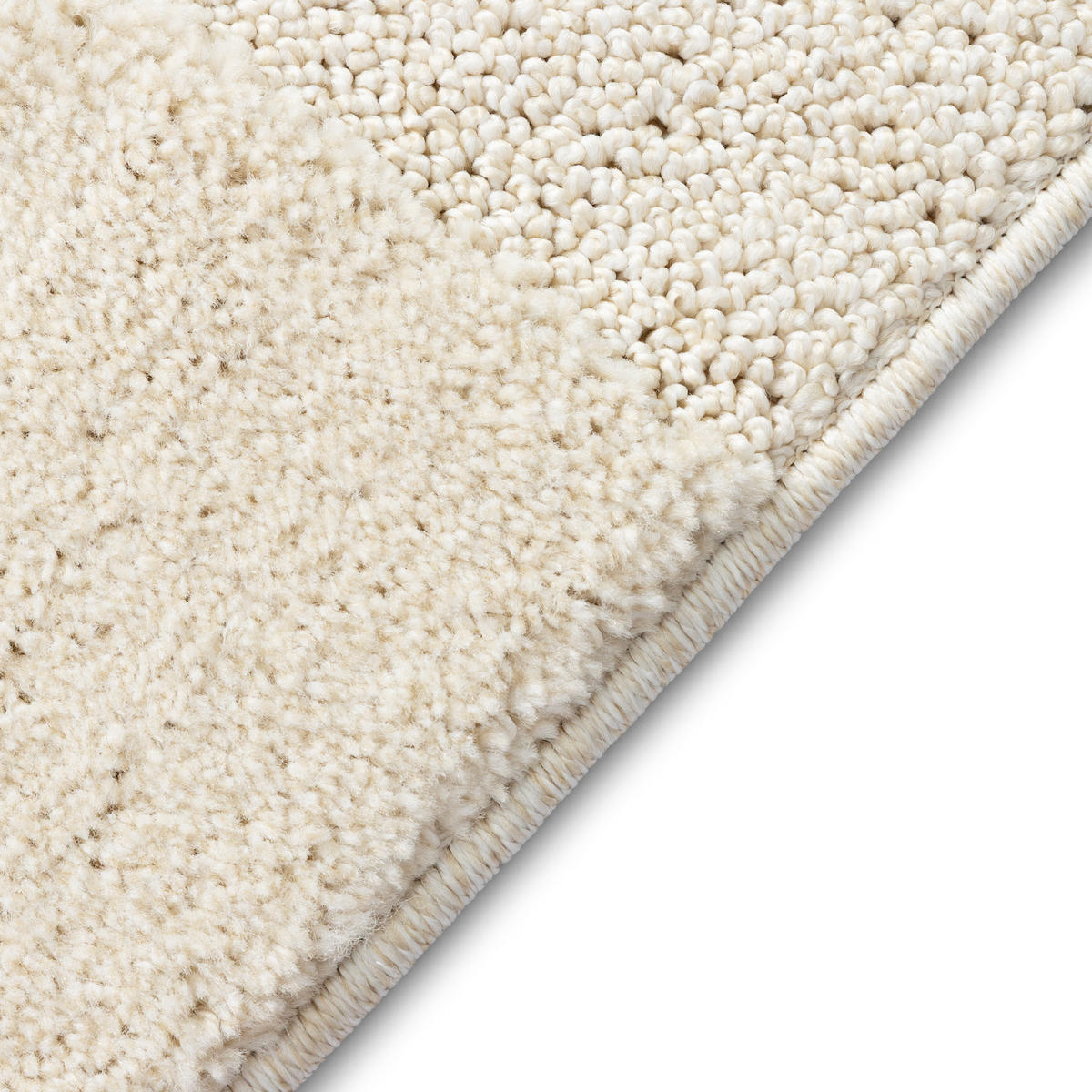 KURZFLORTEPPICH RELIEVO creme abstrakt 3D-Struktur 140/200 cm - Creme, Textil (140/200cm) - Tapiso