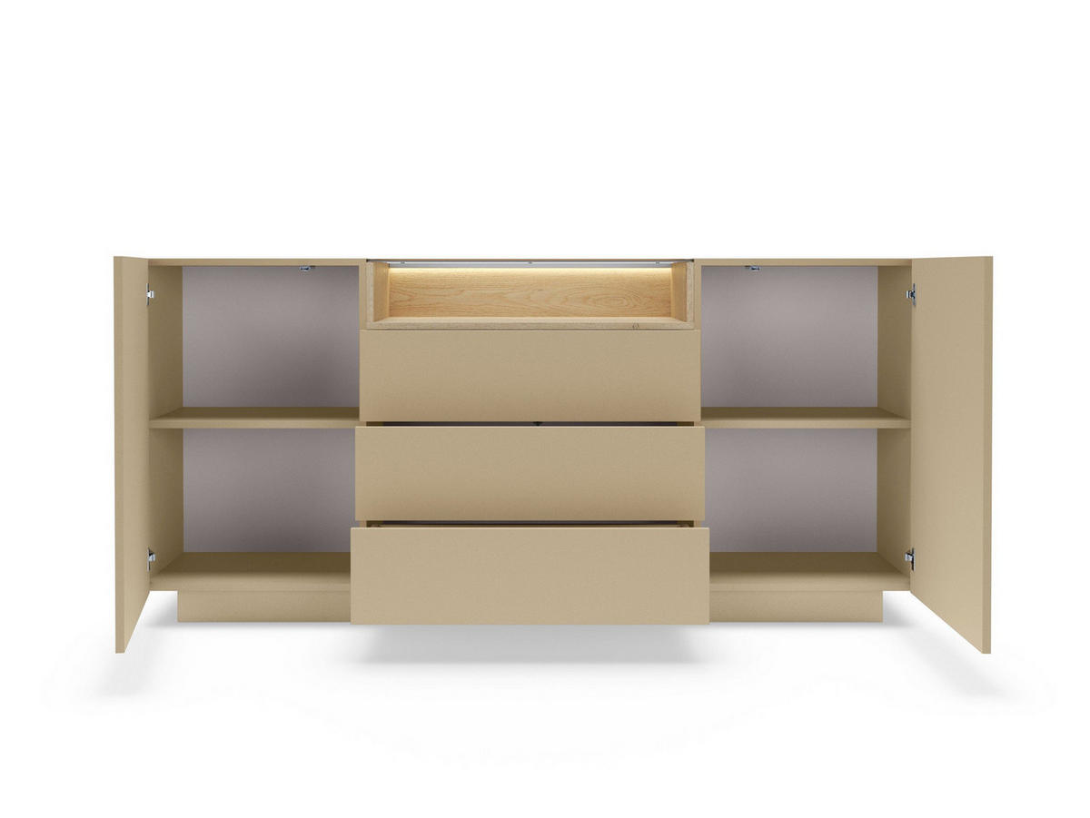 SIDEBOARD TULUM - Beige, Holzwerkstoff (176/83/40cm) - Compleo24