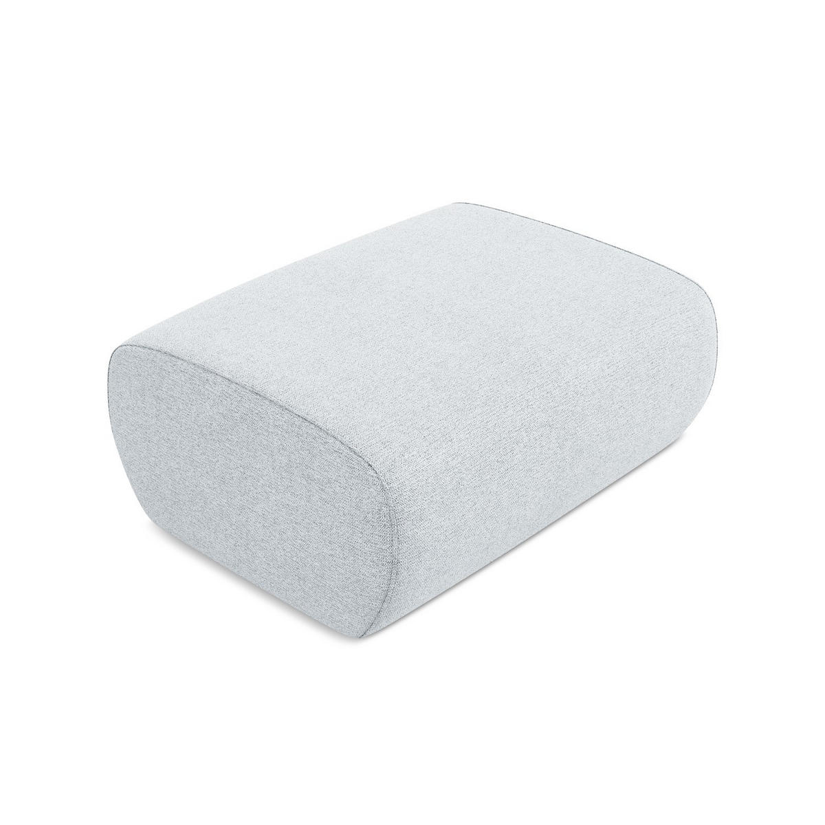 POUF Chenille Stoff Blau - Blau/Schwarz, Kunststoff/Textil (102/40/62cm) - LaMiaSofa