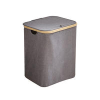 WÄSCHEKORB SADE Grau - Grau, Textil (40.5/50/34.5cm) - SVITA