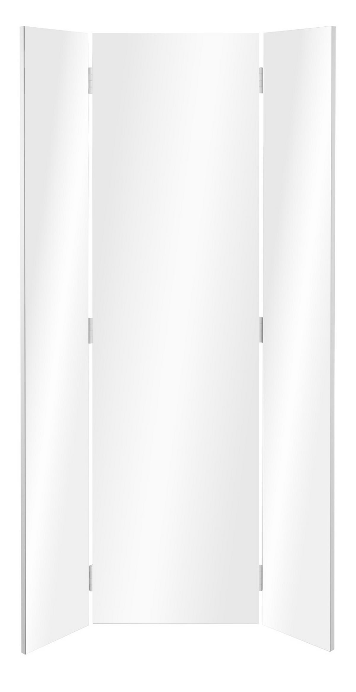 SPIEGEL weiß 3-teilig 91 x 160 cm, Garderobenspiegel klappbar - Weiß, Glas/Holzwerkstoff (45/190/4cm) - Furn.Design