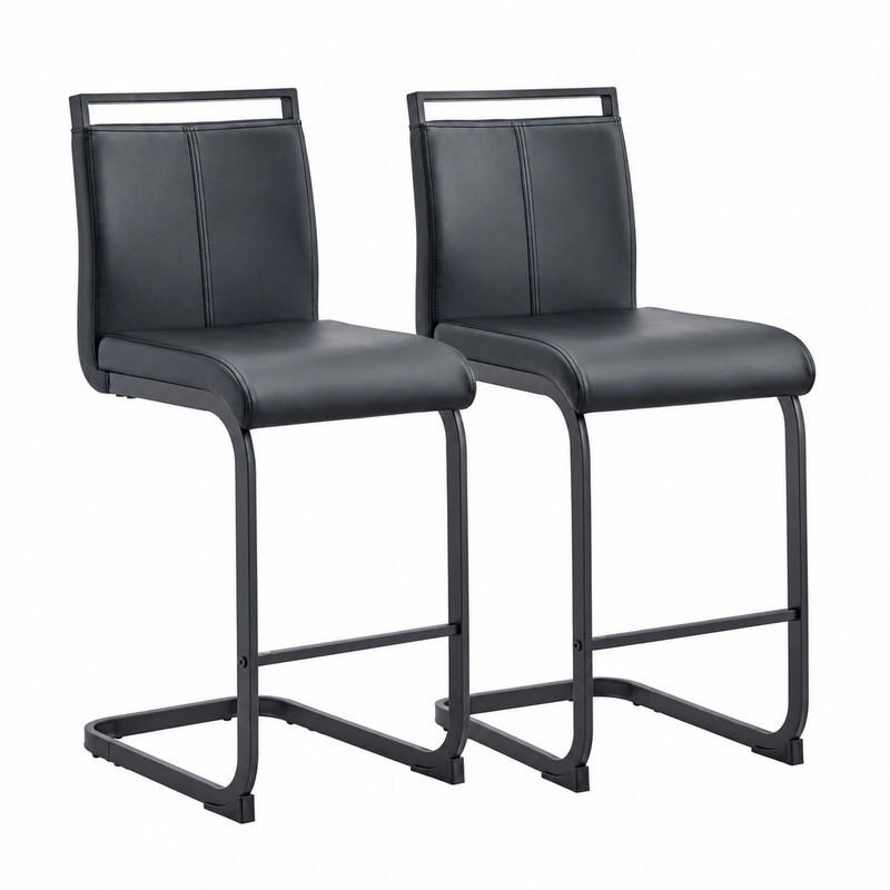 Meubliv Barhocker Schwarz 46.5x96.5x39 cm