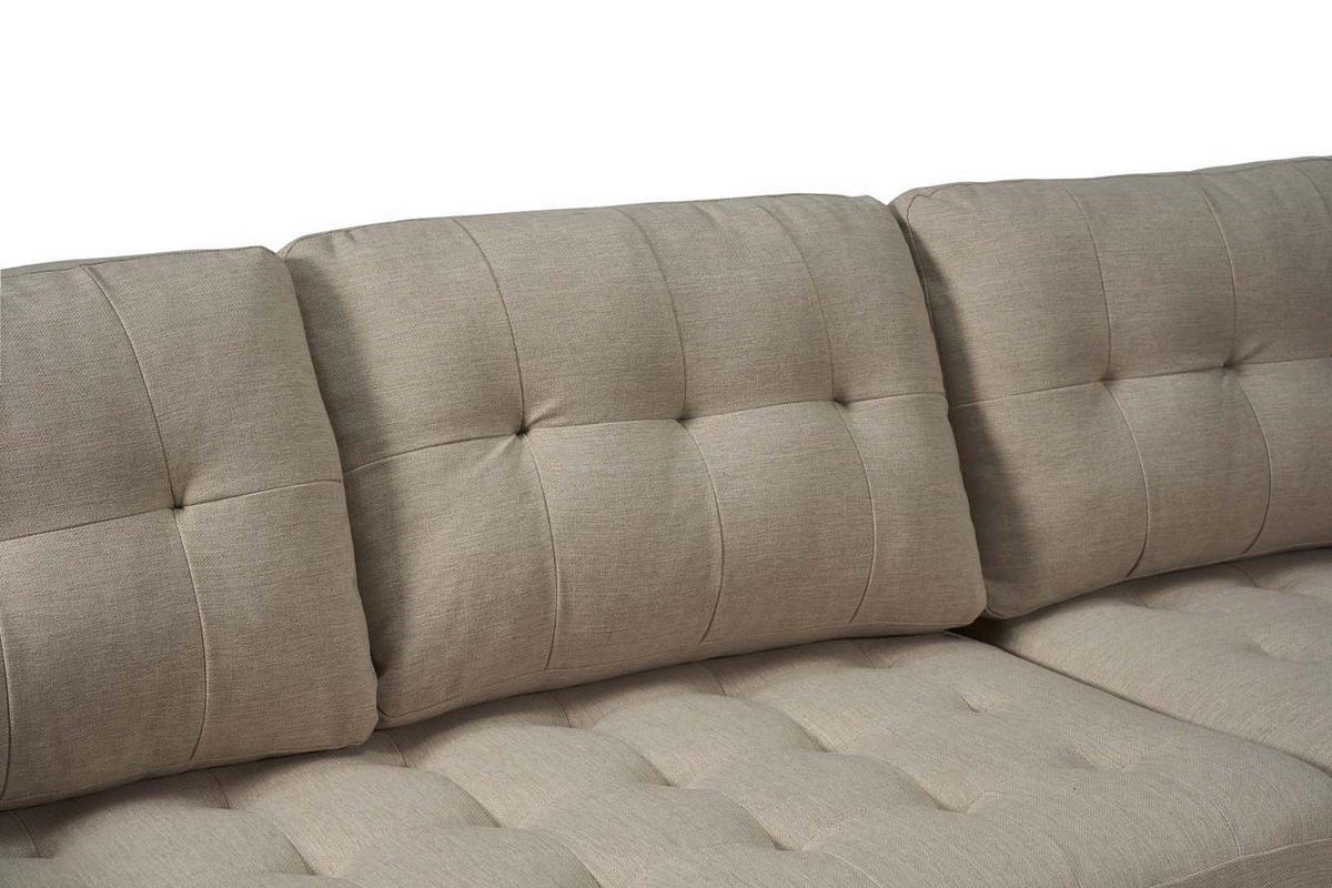 ECKSOFA sandfarben - Sandfarben, Textil (219/151cm) - ebuy24