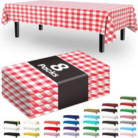 TISCHDECKE 174/137 cm 8 Stück - Rot, Kunststoff (137/274cm) - Authentics