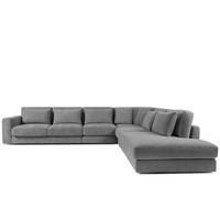 ECKSOFA XL rechts VERUS - Dunkelgrau, Holz/Holzwerkstoff (377/328cm) - KONSIMO®