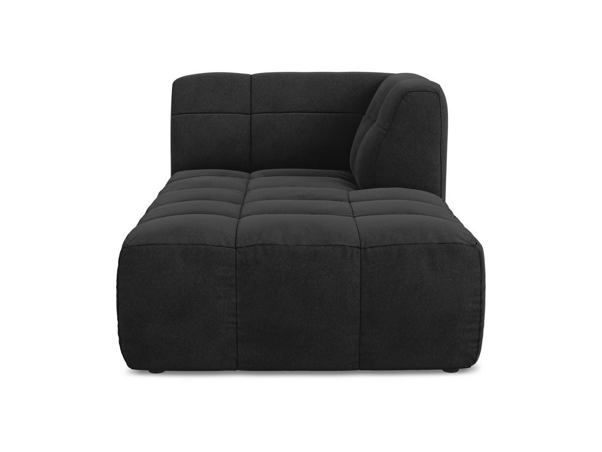 SOFAELEMENT Rechts Samt Stoff Schwarz - Schwarz, Holzwerkstoff/Kunststoff (101/77/175cm) - Makamii