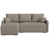 ECKSOFA Malen mit Schlaffunktion Braun Bouclé - Greige, Textil (215/141cm) - Bromarkt