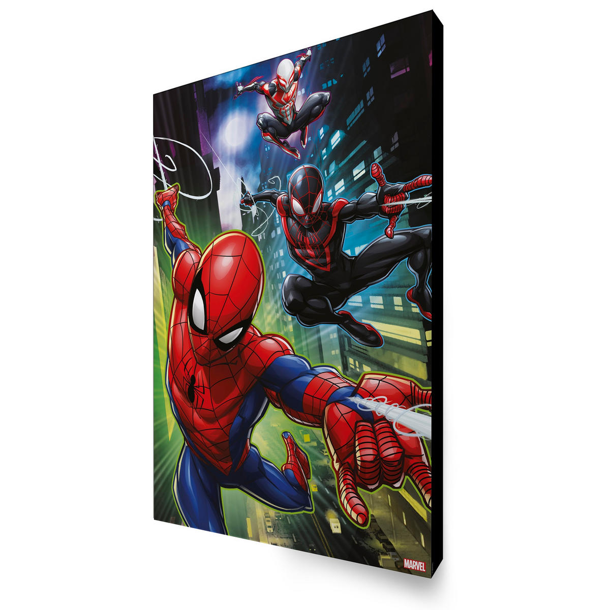 LEINWANDBILD Marvel Spiderman und Freunde - Leinwand 50x70cm - Multicolor, Holzwerkstoff (70/50cm) - Marvel