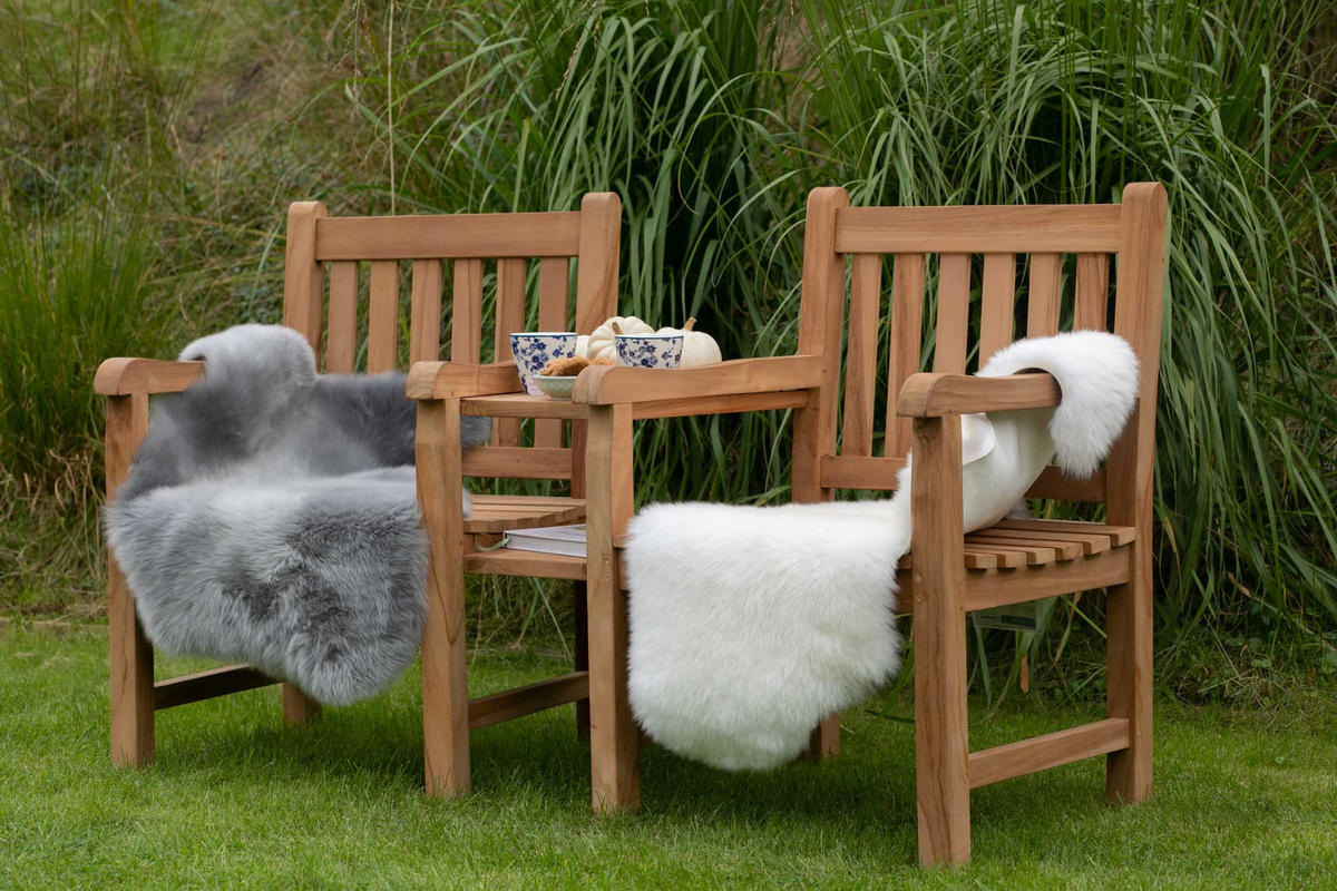GARTENBANK Feierabend - Naturfarben, Holz (160/94/57cm) - Mr. Deko