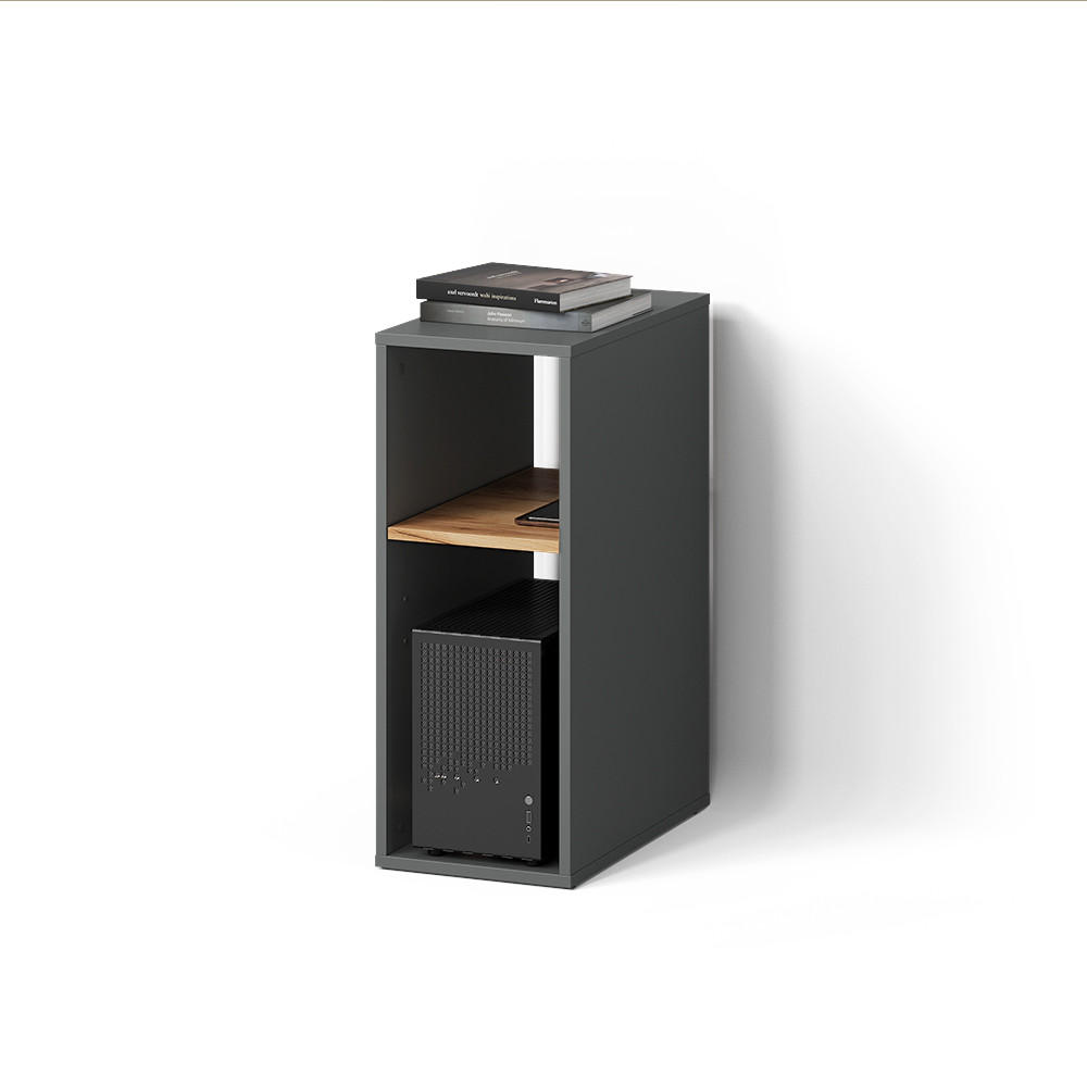 Livinity® PC SKŘÍŇ Lorena Antracit/zlatý dub 28.5 x 72 cm se 2 přihrádkami