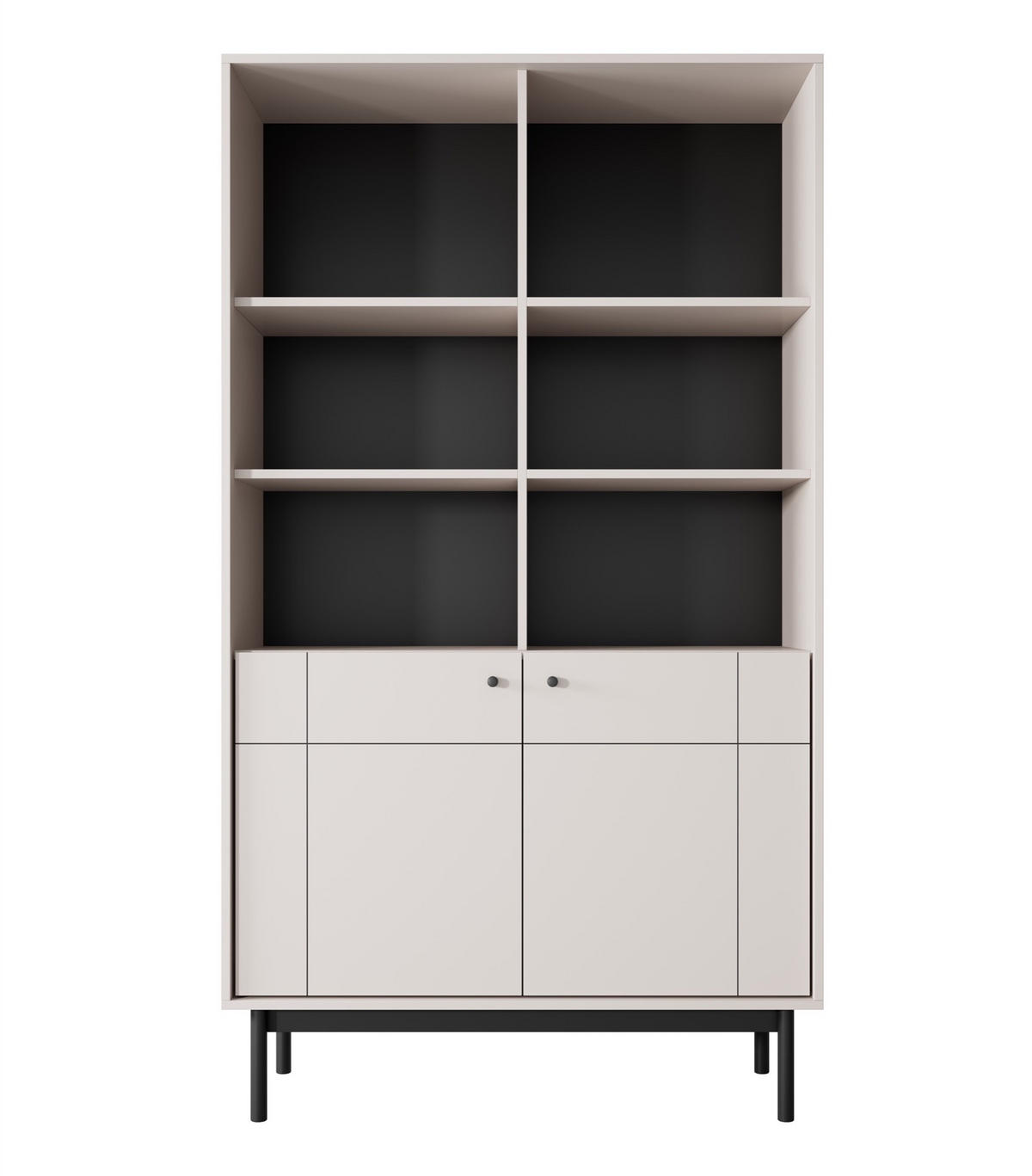BÜCHERREGAL Japandies Greige 104 cm - Taupe, Holzwerkstoff (103.5/184.6/39cm) - Selsey