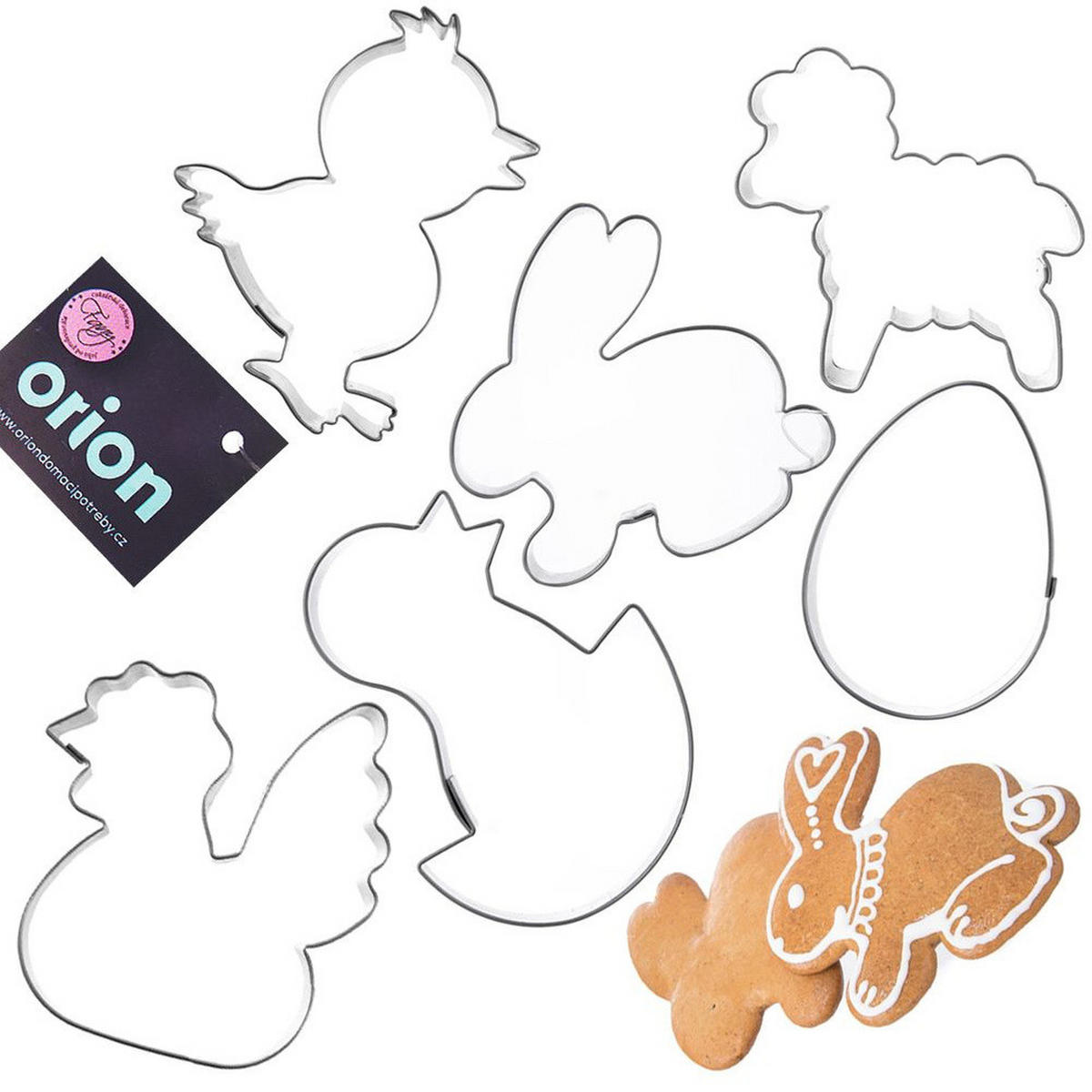AUSSTECHFORMEN-SET Ostern Variete 6-teilig Silber - Silberfarben, Metall (7/1.7/7cm) - Orion 