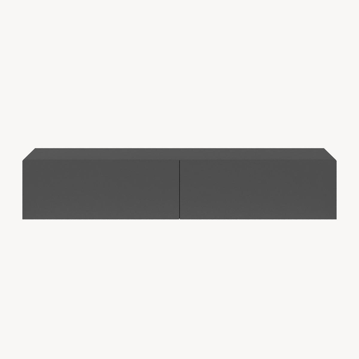 HÄNGELOWBOARD Evaton - Dunkelgrau, Holzwerkstoff (160/30/31.5cm) - [en.casa]