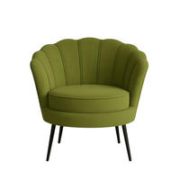 SESSEL Nice Velours Grün - Grün, Textil/Metall (83/75/76cm) - ebuy24