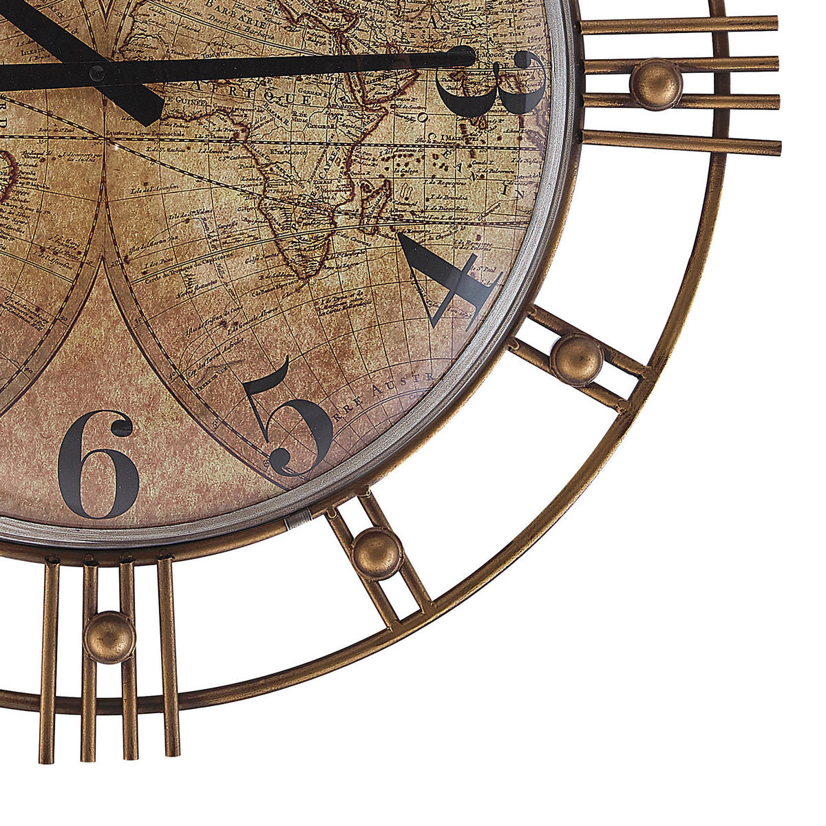 WANDUHR Glas gold Lancy - Goldfarben, Glas (63/63/7cm) - Beliani