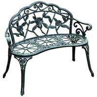 GARTENBANK, Parkbank, 100 x 54 x 78 cm, Metall, Antik Grün - Grün, Metall (100/78/54cm) - Outsunny
