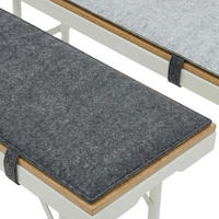BIERBANKAUFLAGE Filz, 2er Set, Grau, 170/23/1 cm - Grau, Kunststoff (23/1/170cm) - Dunedesign