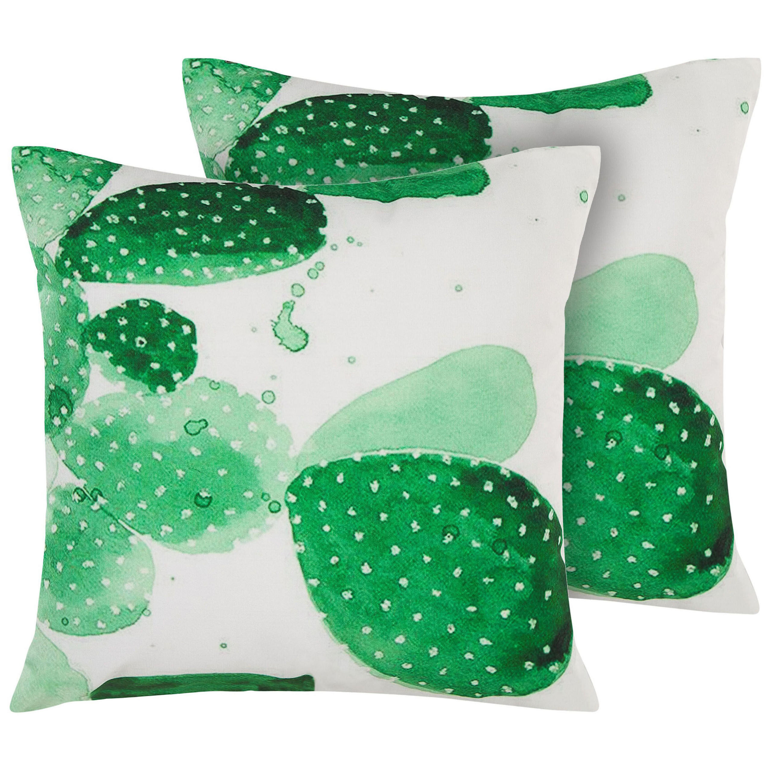 GARTENKISSEN 2er-Set grün 45/45 cm Ostina - Grün, Textil (45/45cm) - Beliani
