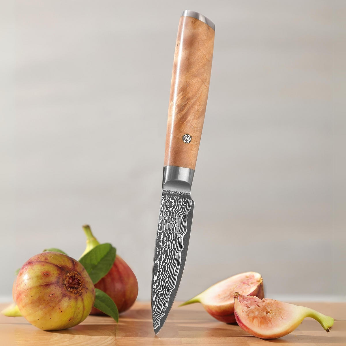 OFFICEMESSER 8 cm - Birkefarben, Holz/Metall (19cm) - Zayiko