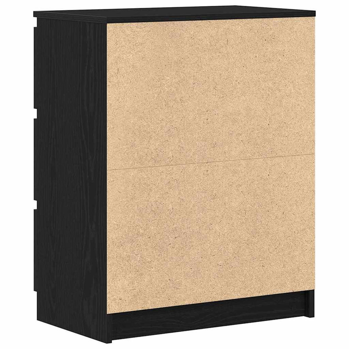 SIDEBOARD Schwarz Eichen-Optik 60/35/76 Cm Holzwerkstoff - Schwarz, Holz (60/76/35cm) - vidaXL