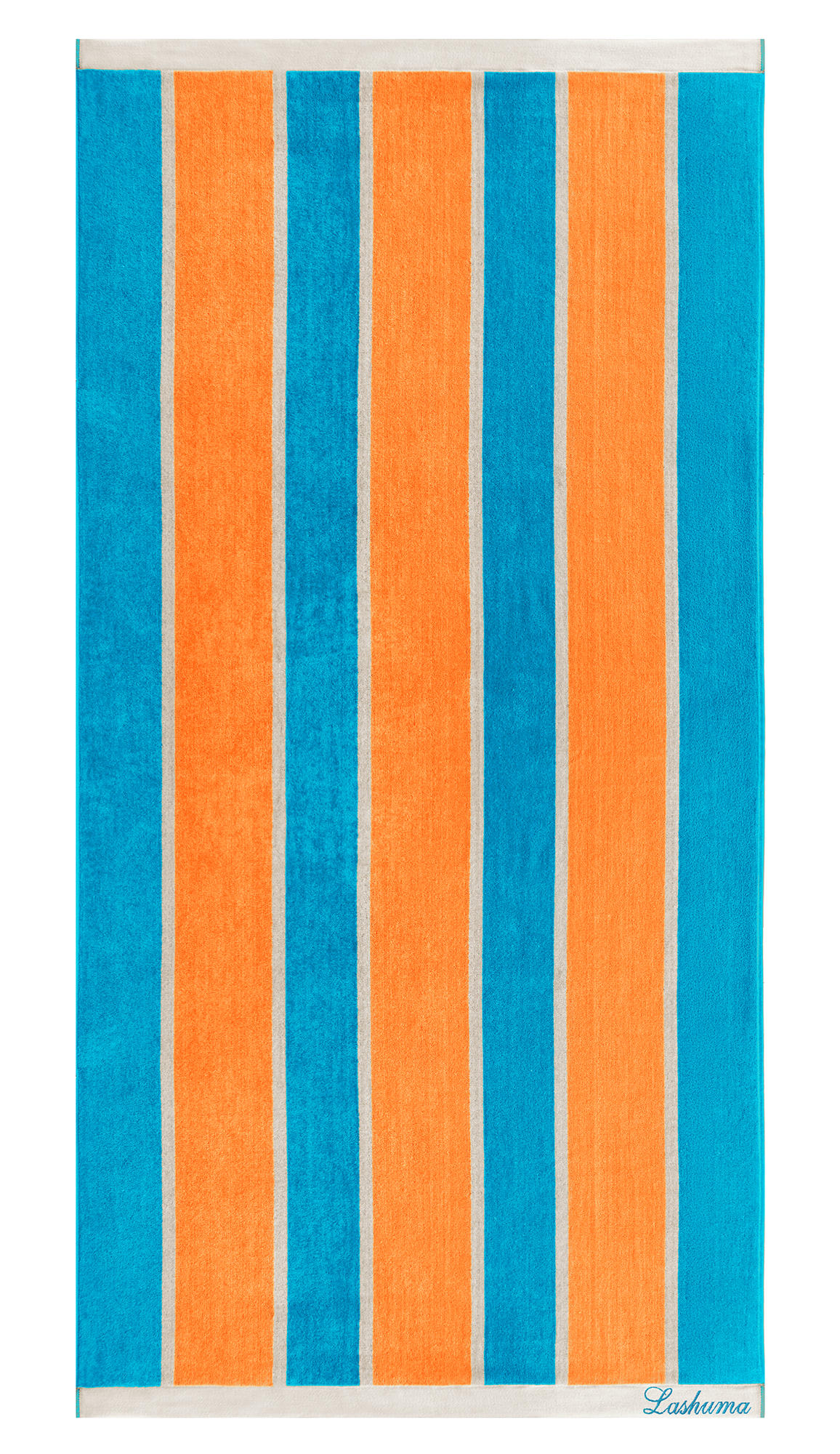 STRANDTUCH Surf 90x180 cm - Blau/Orange, Naturmaterialien (90/180cm) - Lashuma