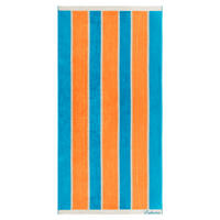 STRANDTUCH Surf 90x180 cm - Blau/Orange, Naturmaterialien (90/180cm) - Lashuma