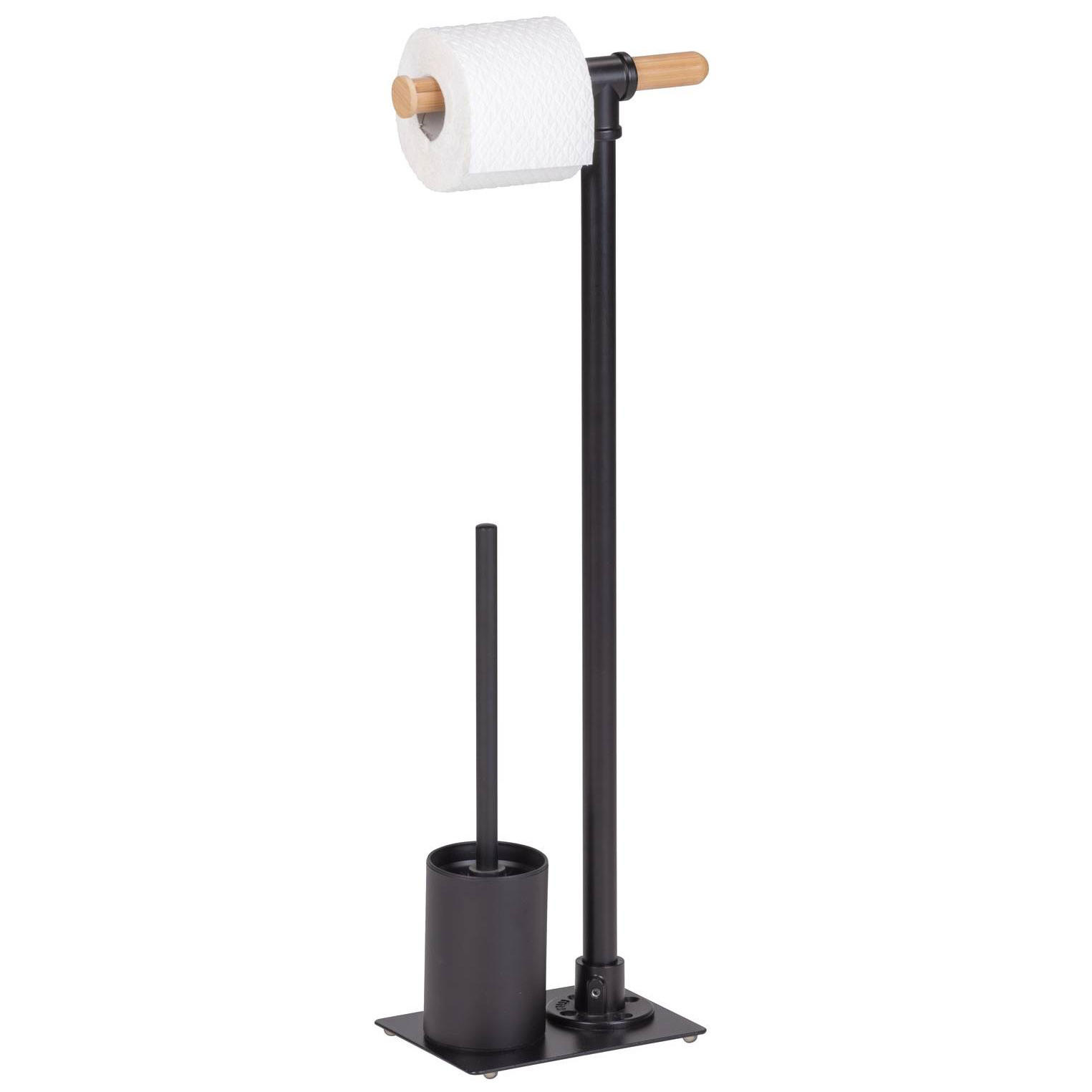 TOILETTENPAPIERSTÄNDER Forli schwarz - Schwarz, Metall (25/72.5/15cm)