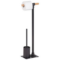 TOILETTENPAPIERSTÄNDER Forli schwarz - Schwarz, Metall (25/72.5/15cm)