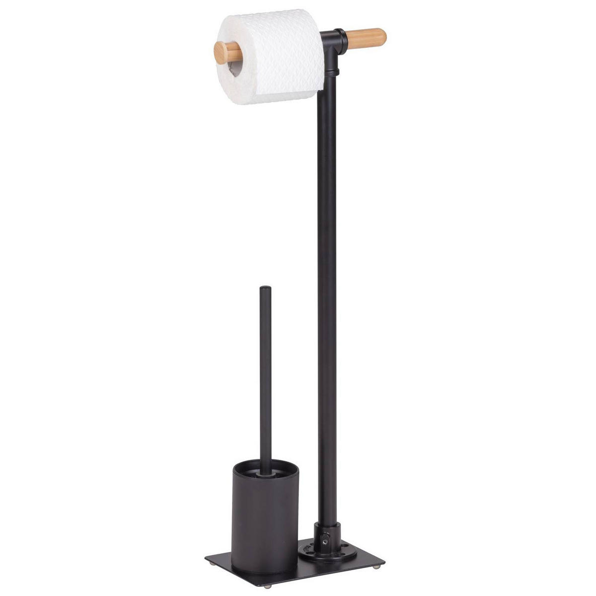 TOILETTENPAPIERSTÄNDER Forli schwarz - Schwarz, Metall (25/72.5/15cm)
