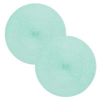 PLATZSET 2er Set Polypro Mintgrün 35 cm rund - Mintgrün, Kunststoff (35cm) - TiborTex