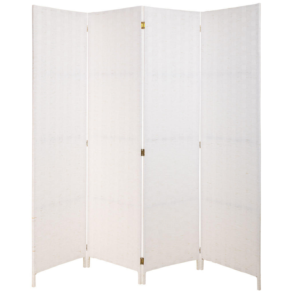 PARAVENT aus geflochtenem Papier mit 4 PANEELE, 3x180cm - Weiß, Papier (200/180/3cm) - Wanderlust