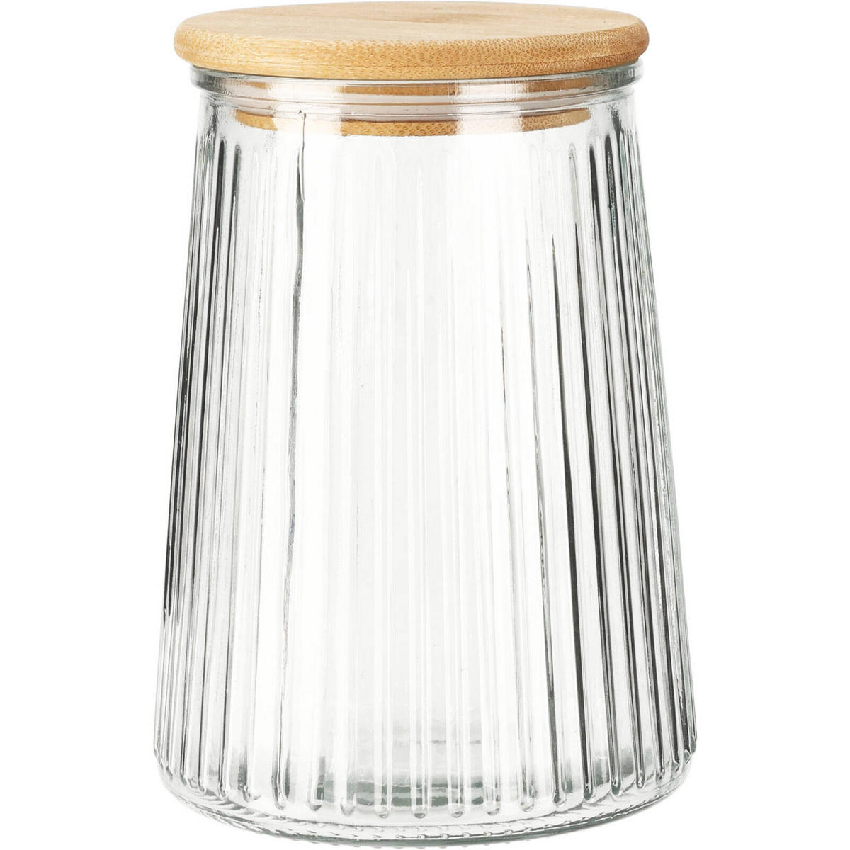 GLASBEHÄLTER Bambus - Transparent, Glas (11/16/11cm)