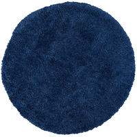 HOCHFLOR LANGFLOR SHAGGY TEPPICH LUXURY RUND - Dunkelblau, Textil (80/80cm) - Pergamon