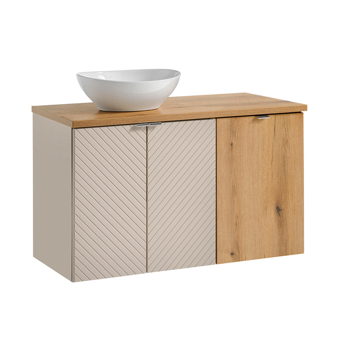 WASCHTISCH 100cm Manoa Kaschmir - Holz - Beige, Holzwerkstoff (100/59/40cm) - Petits-meubles