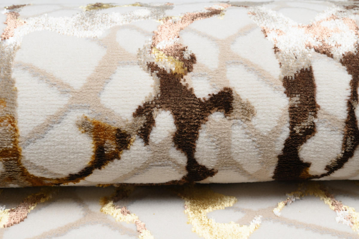 TEPPICH GOLDEN Creme 160/230 cm - Creme, Kunststoff (160/230cm) - Tapiso