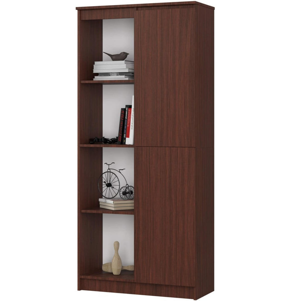 STANDREGAL Dunkelbraun 180/80/35 - Dunkelbraun, Holzwerkstoff (80/180/35cm) - RAUMHIRSCH FURNITURE