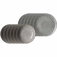TAFELSERVICE Natura Grau 12er Set - Grau, Keramik (2/2/2cm) - Ritzenhoff Breker