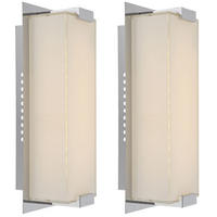 LED WANDLEUCHTE Chrom Glas satiniert Silber 2er Set - Silberfarben, Glas (28/11/10cm) - Globo Lighting