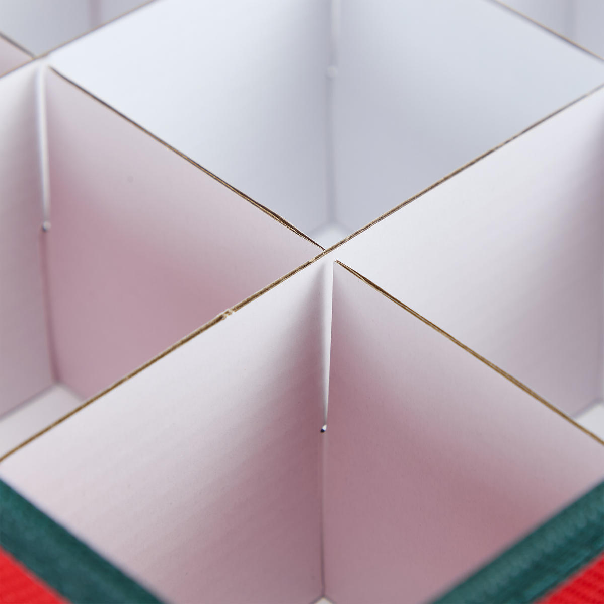 WEIHNACHTSKUGEL-AUFBEWAHRUNGSBOX - Rot, Wellpappe/Kunststoff (30/30/60cm) - Relaxdays