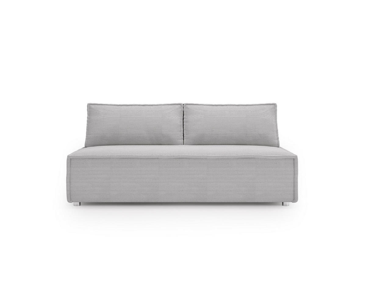 SCHLAFSOFA Mit Bettkasten DUO Poso Stoff Grau - Grau, Holz (198/89/90cm) - Kaiser Möbel