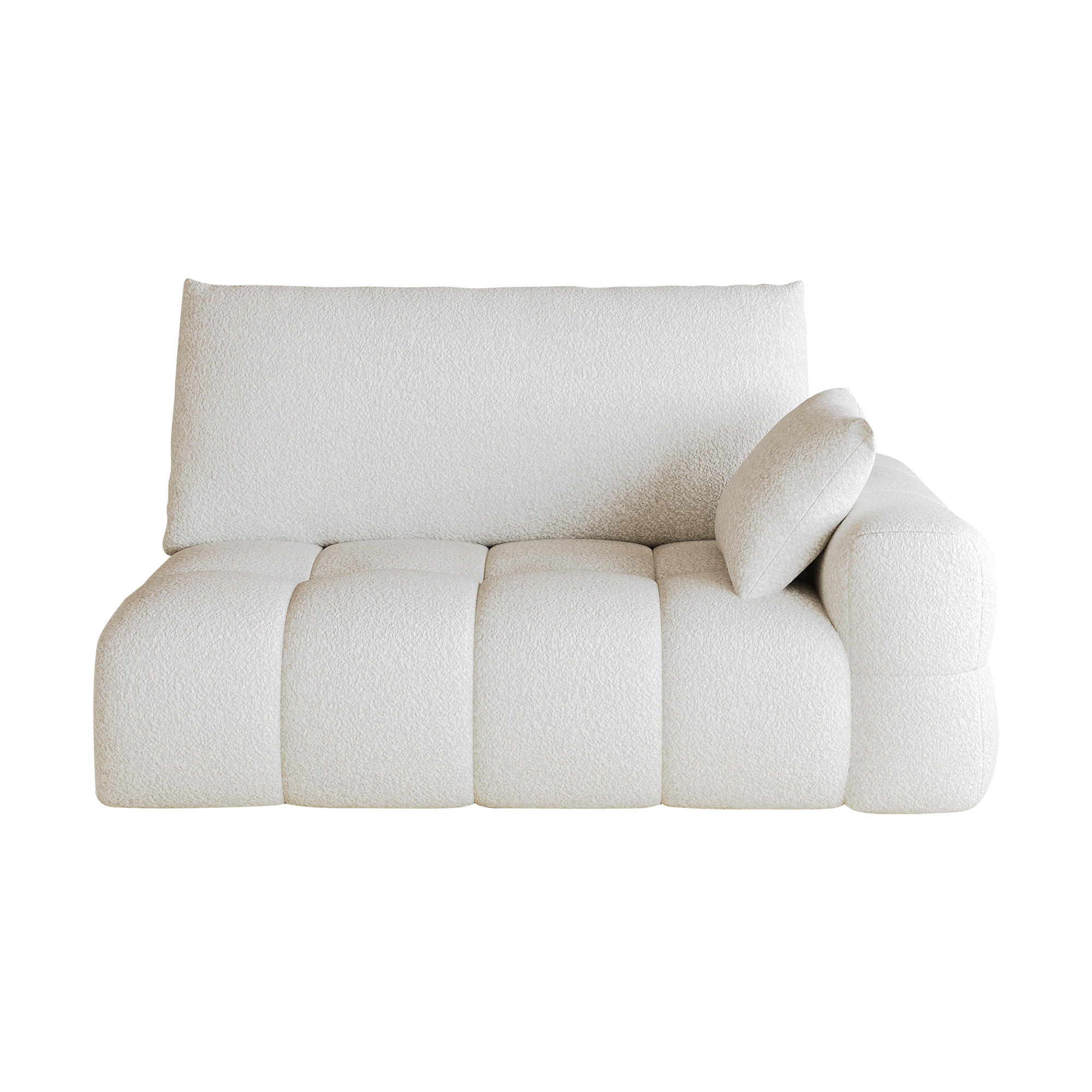 SOFAELEMENT DE-34768 rechte 2‑Sitzer Cremeweiß - Creme, Textil (105/86/130cm) - ComfortXL