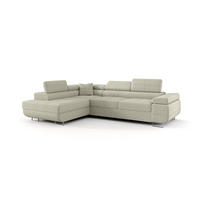 ECKSOFA Monaro Mit Schlaffunktion - Beige, Holzwerkstoff/Textil (275/202cm) - Fun Möbel
