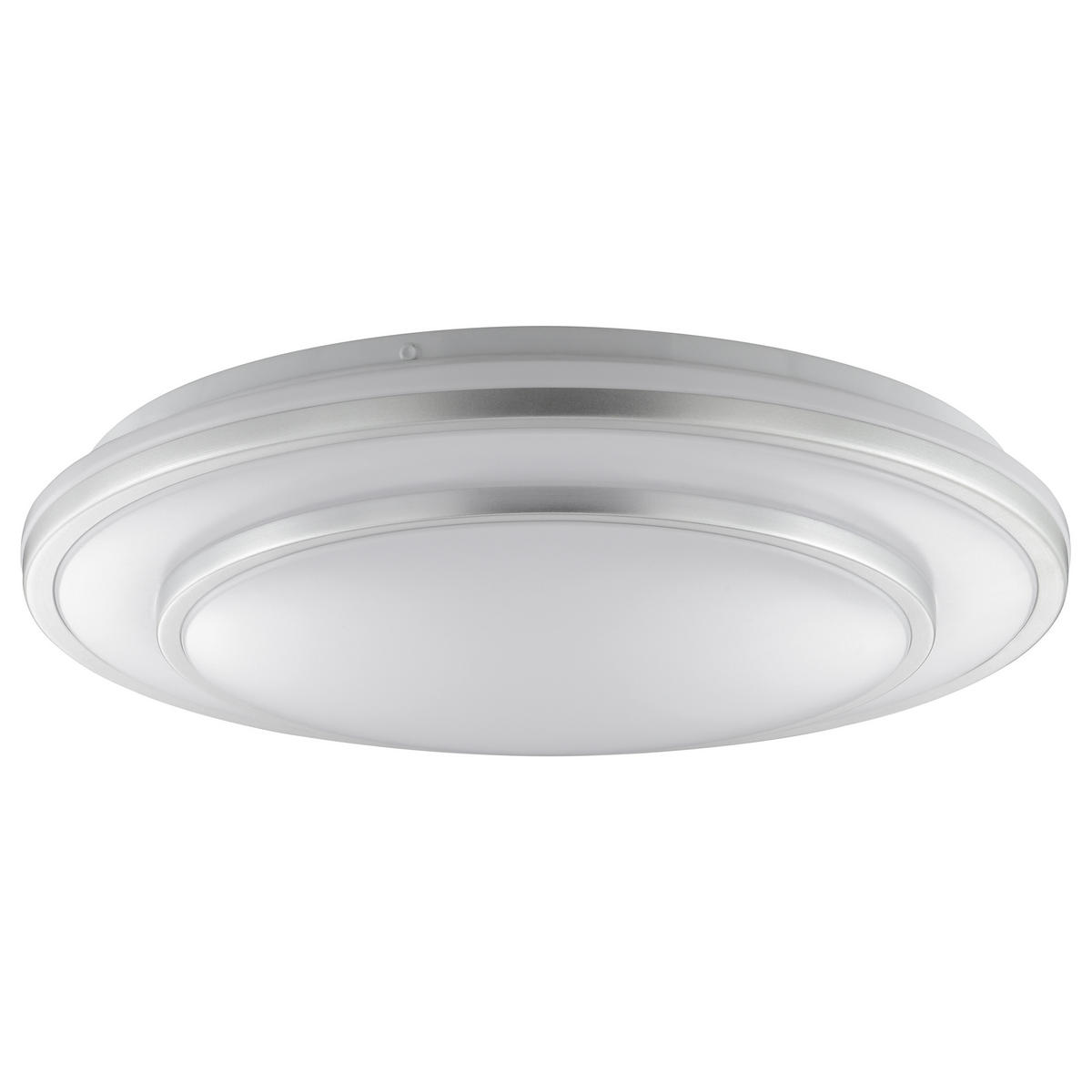 LED DECKENLEUCHTE Luciano Aluminium/Weiß 39/39/7,8 cm - Multicolor, Metall (39/39/7.8cm) - Brilliant