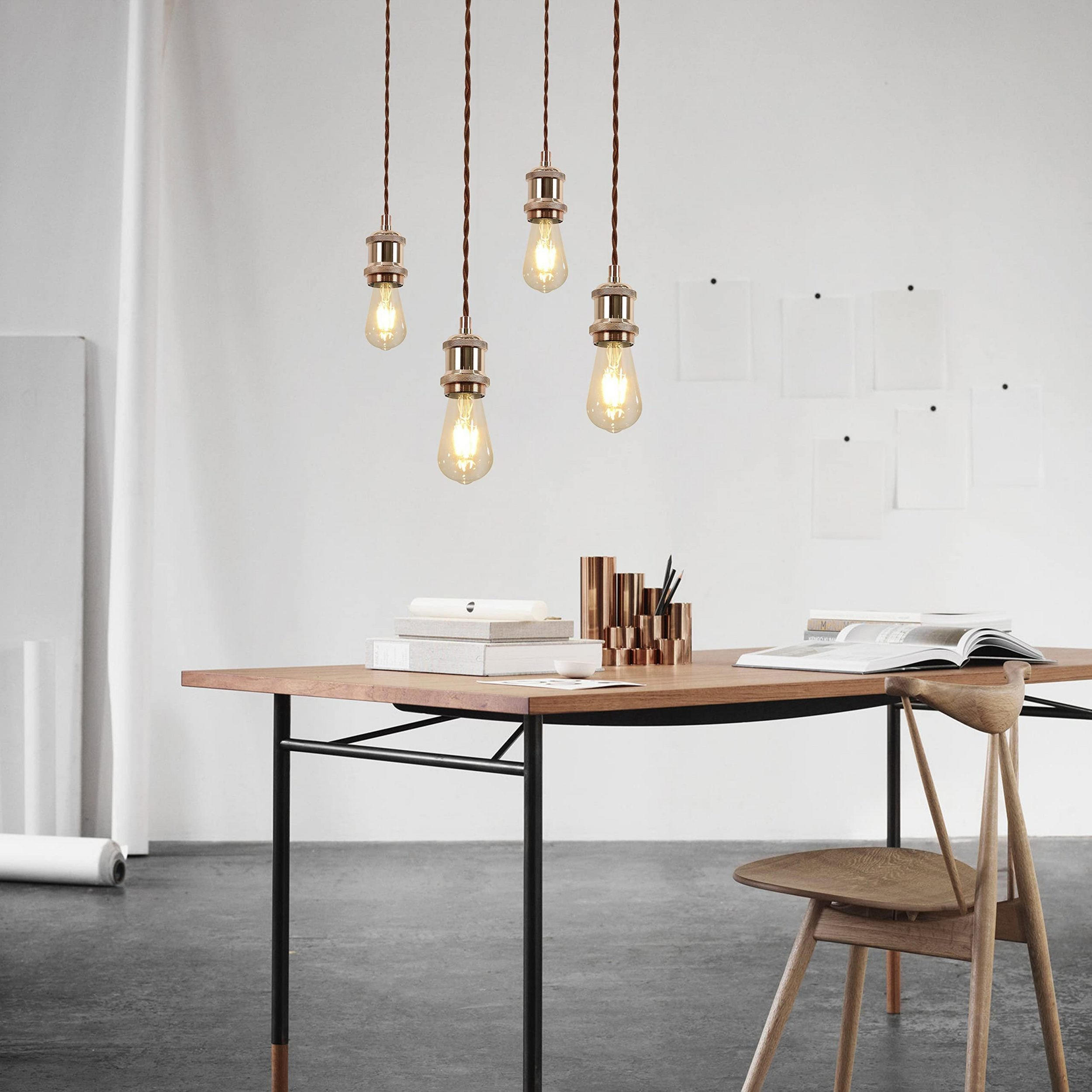HÄNGELEUCHTE Natascha 10/10/130 cm - Roségold, Metall (10/10/130cm) - Nettlife